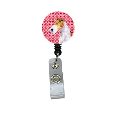 Teacher&Aposs Aid Fox Terrier Retractable Badge Reel Or Id Holder With Clip TE3446339